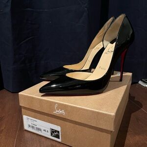 Christian Louboutin Glossy Black Heels with Red Soles
